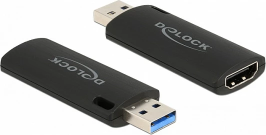 Stick kapës video HDMI DeLOCK MS2109, USB-A, 4K, e zezë