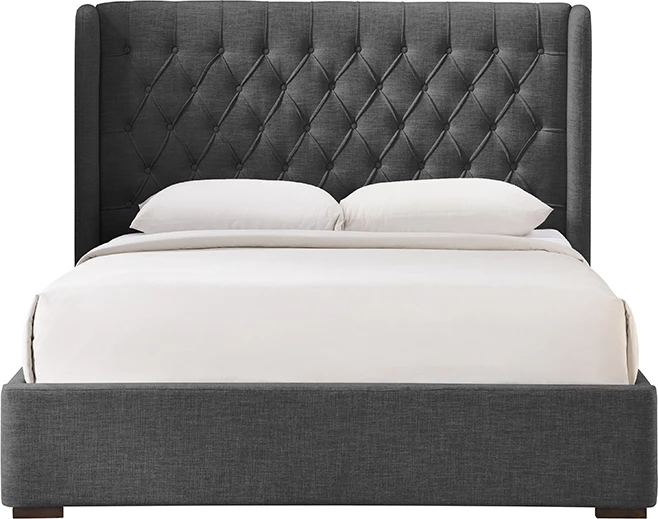 Krevat Duchess për dyshek 160x200cm, ngjyrë antracit, 220.5x181x135