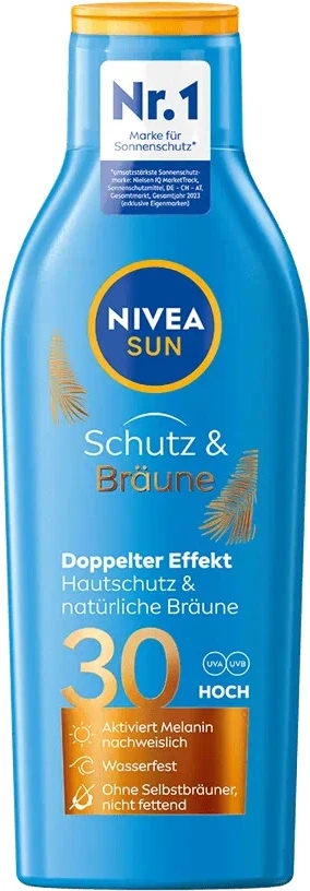 Krem për diell për femra Nivea Protect & Bronze Sunscreen Balm Activating Natural Tan SPF30, 200ml