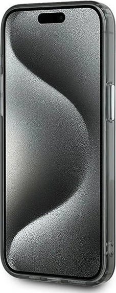 Mbështjellës Karl Lagerfeld IML Monogram Karl & Choupette Head MagSafe për iPhone 15 Pro Max, Zi