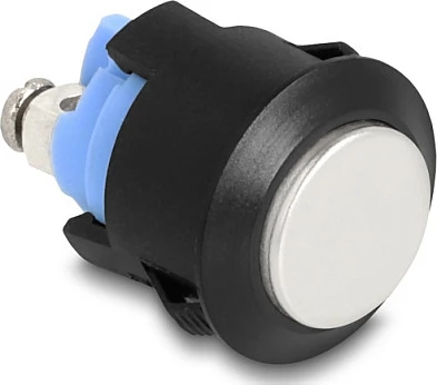 Switch buton shtypës DeLOCK 22045, 2P, IP65, 230 V, 3 A, zi/argjend