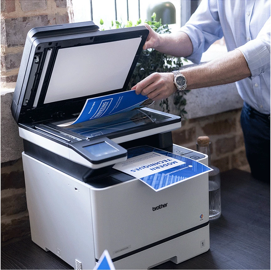 Printer multifunksional Brother DCP-L8630CDW, lazer me ngjyra, A4, duplex, Ethernet, printim direkt, gri