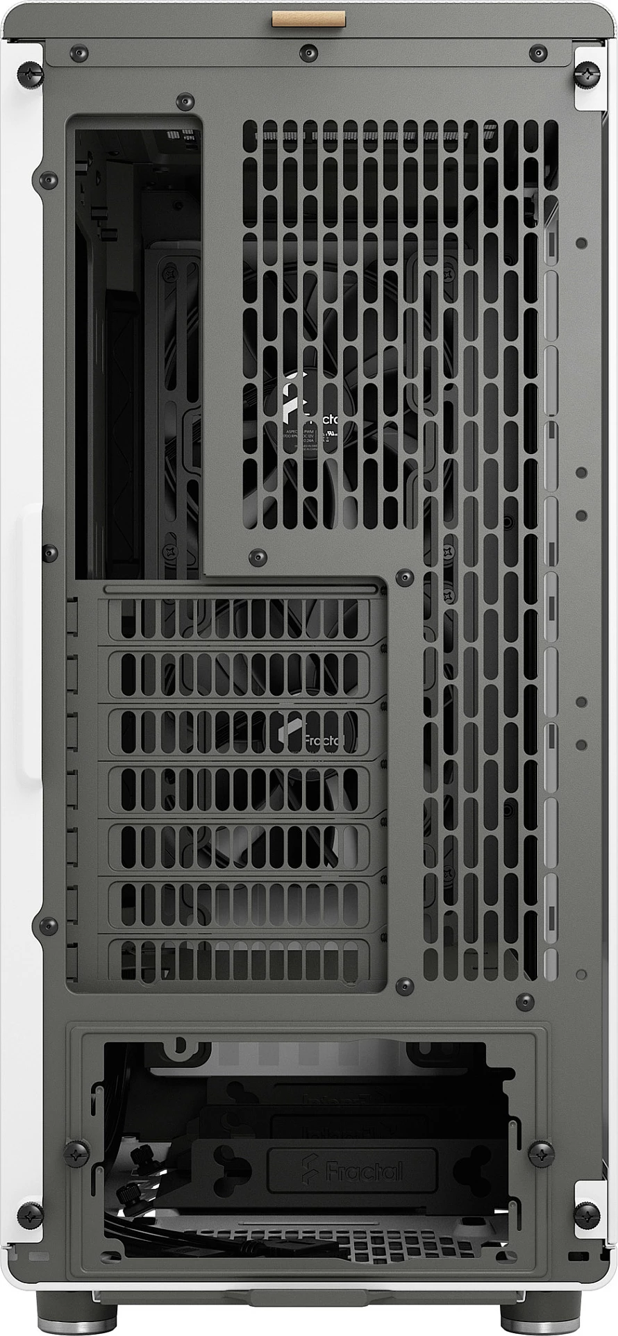 Kasë Fractal Design North Chalk White, Midi Tower, xham i kalitur