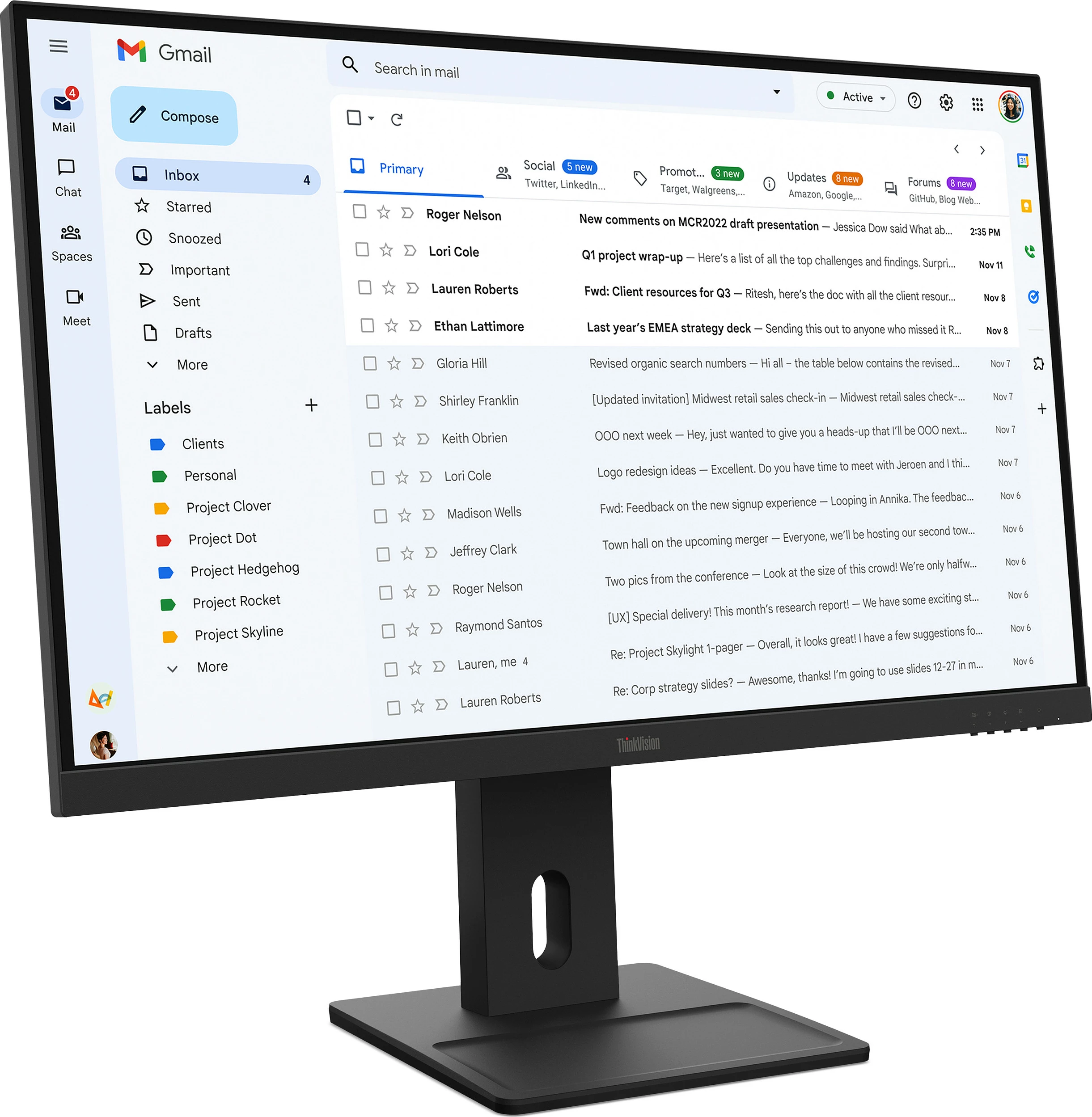 Monitor Lenovo ThinkVision E27-40, 27" FHD, altoparlantë, Raven Black