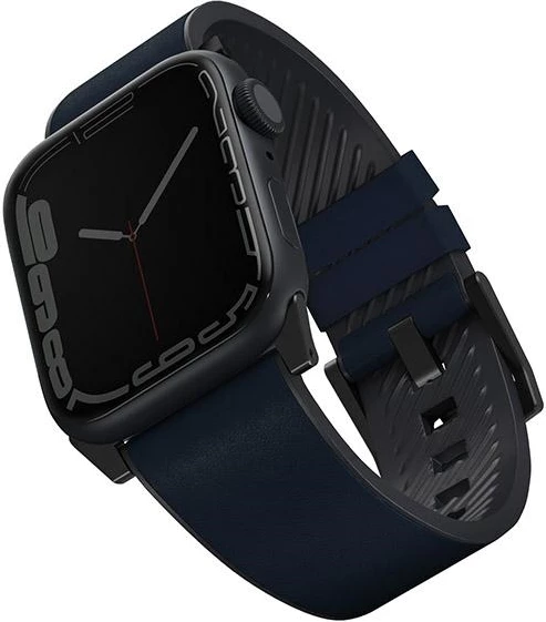 Rrip për Apple Watch UNIQ Straden, lëkurë/silikon, 42/44/45/49mm, Blu