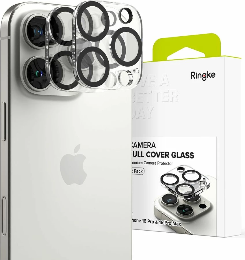 Mbrojtës xhami për kamerë Ringke për iPhone 16 Pro / 16 Pro Max, 2 copë
