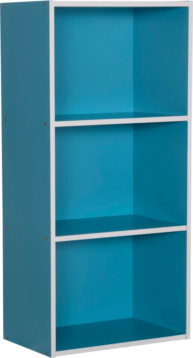 Raft muri CUBICON FH9941.05 melaminë, ngjyrë kaltër-bardhë, 38,5x23,5x80H cm.