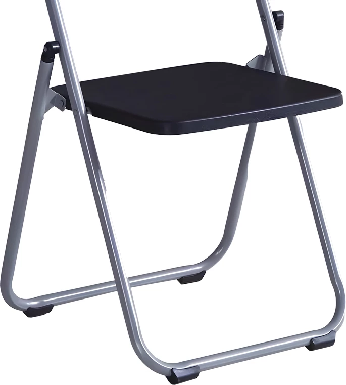 Karrige e palosshme Daxton PP e zezë-argjendtë 49x46.5x73.5cm