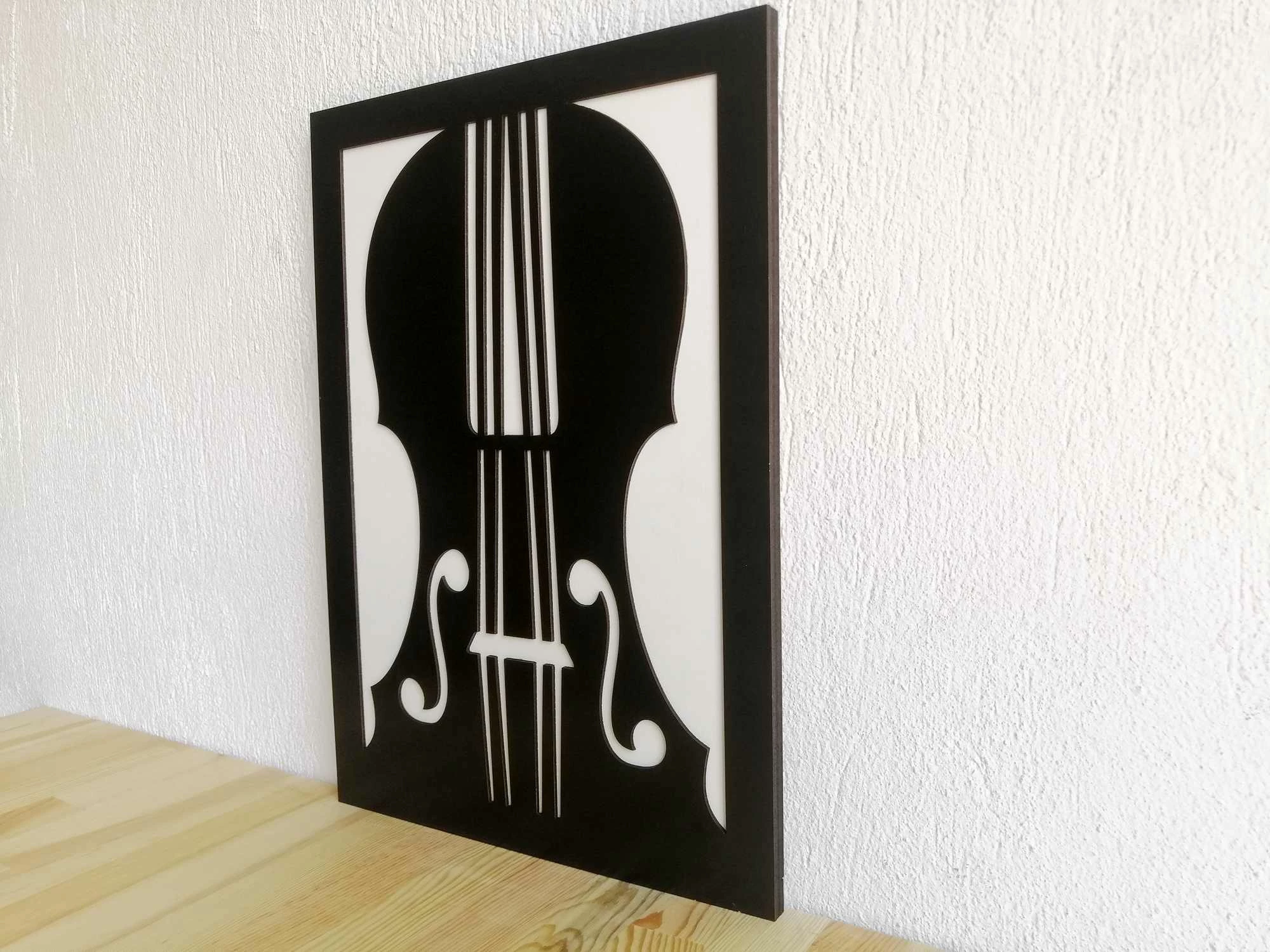 Pikturë dekorative me kornizë MDF, violinë, Wallity