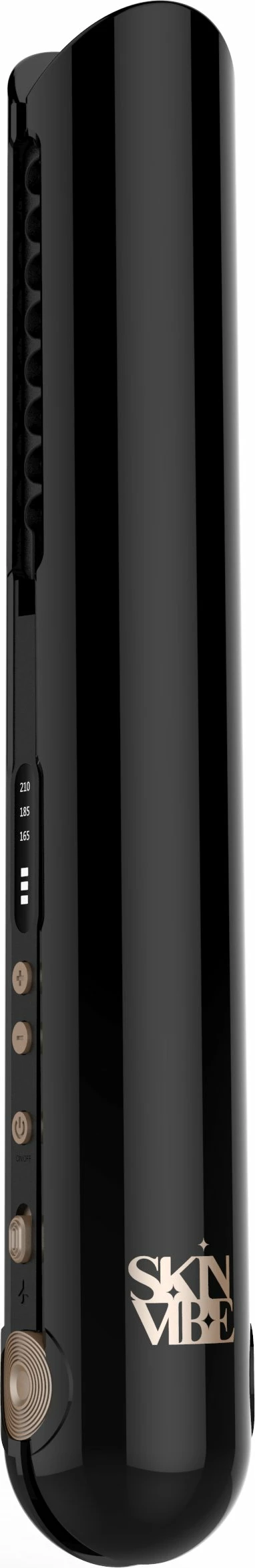 Drejtues flokësh pa kabllo SkinVibe Luna MiniWireless SV-003BK, 210°C, pllaka qeramike 20 mm, 3 nivele temperature, LCD, e zezë, me qese mbrojtëse