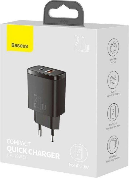 Karikues Baseus CCXJ-B01 për pajisje mobile, Universal, i zi
