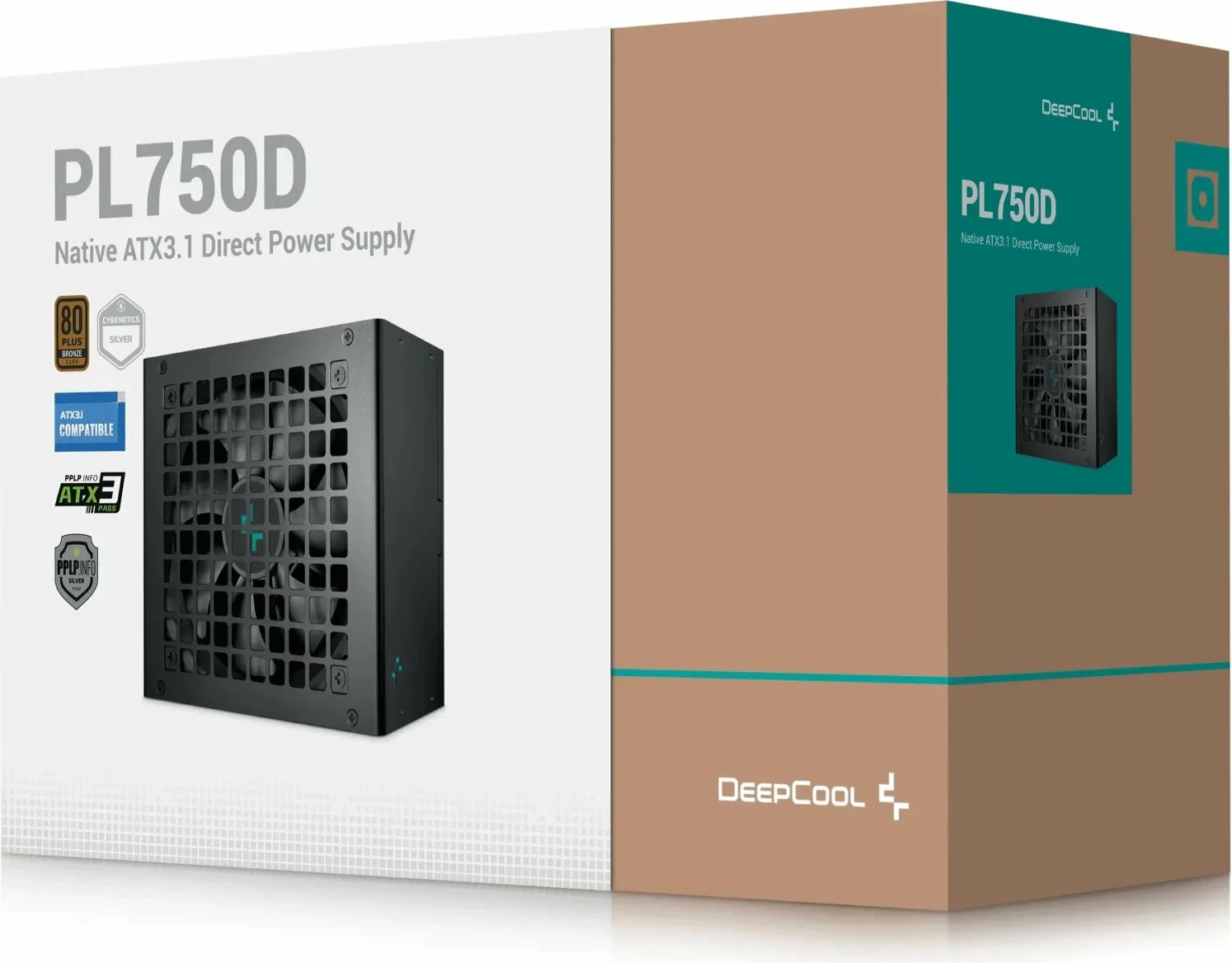 Furnizues rryme Deepcool PL750D (R-PL750D-FC0B-EU-V2) 750W ATX 3.1, 80 Plus Bronze, jo-modular, i zi