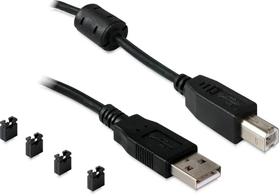 Adapter USB 2.0 në 2x Serial DeLOCK 87586, indikatorë LED, i zi
