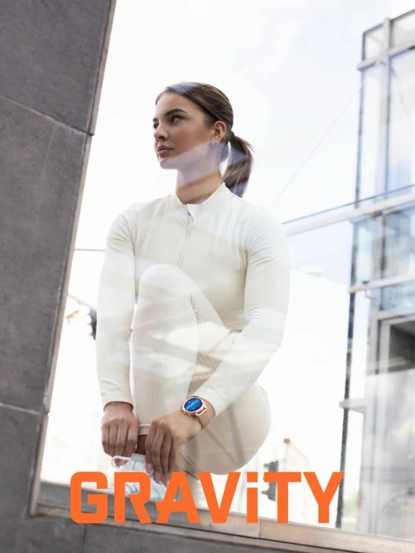 Smartwatch Gravity GT5-8, rrip dhe byzylyk rozë gold