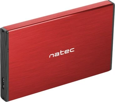 Kasë Natec Rhino Go, 2.5", për HDD/SSD, USB 3.0, Kuqe