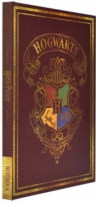 Fletore BLUE SKY Harry Potter A5 me kopertinë të fortë, me vija, Colourful Crest, e kuqe