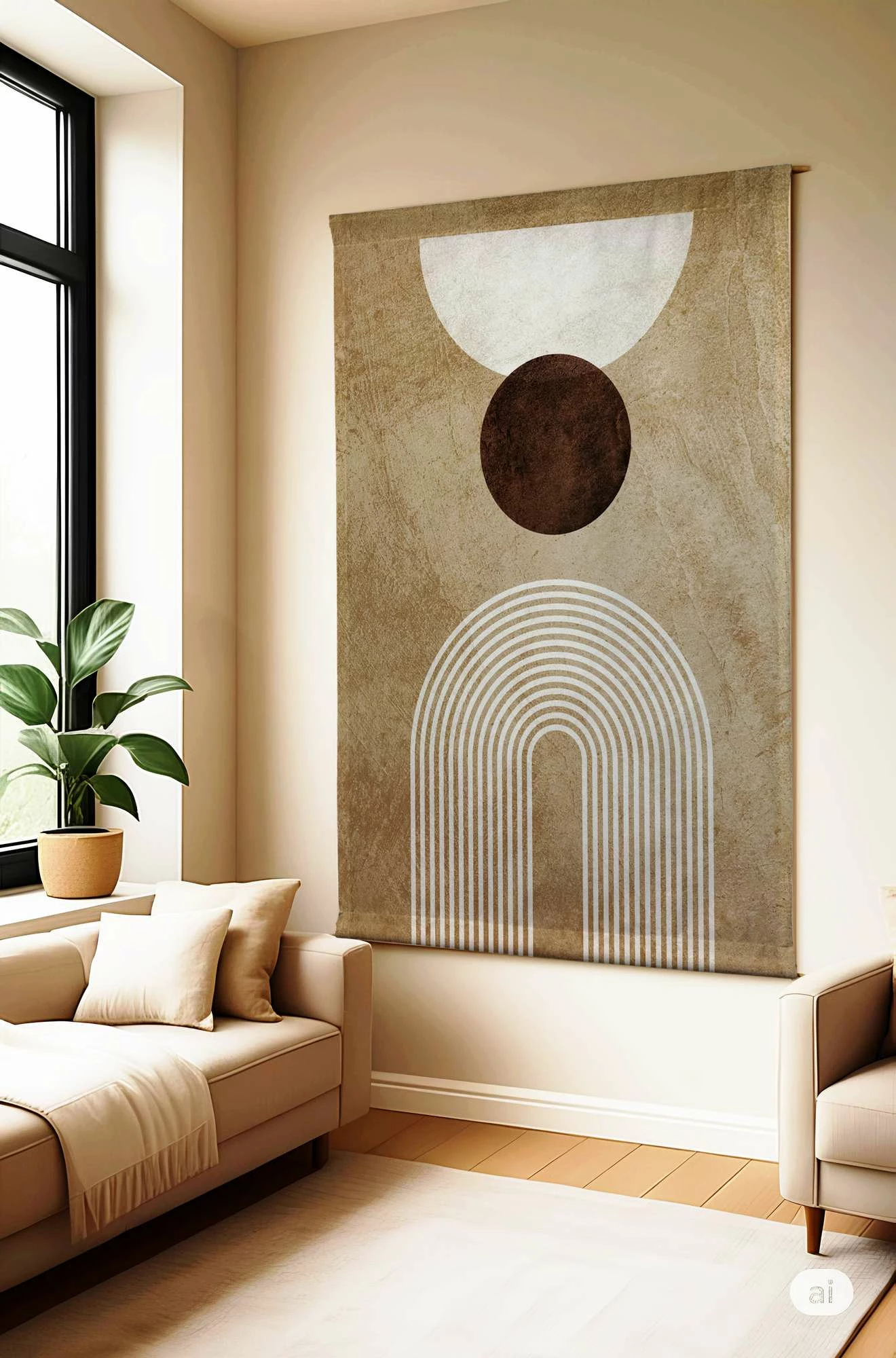 Pikturë dekorative poliestër, Wallity Polybaby 26, shumëngjyrëshe, 145x200cm
