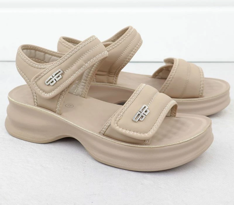 Sandale Potocki 105300, bezhë, femra