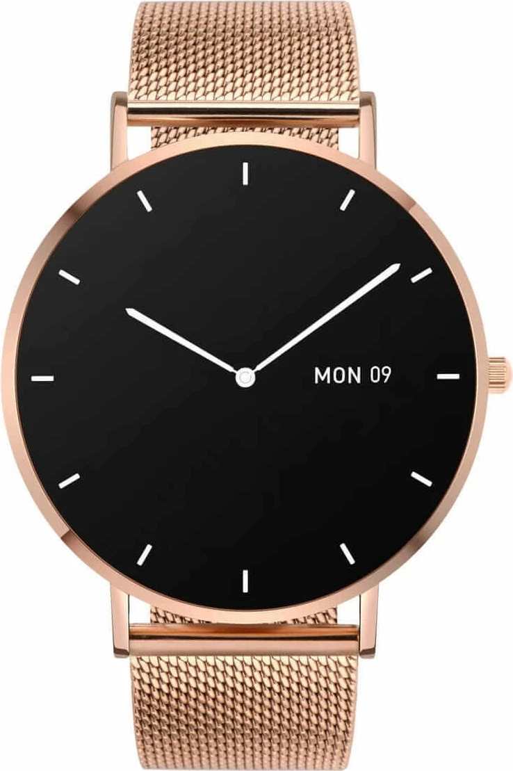 Smartwatch Garett Verona Gold Steel, 1.3" AMOLED, IP67, Bluetooth, Ari