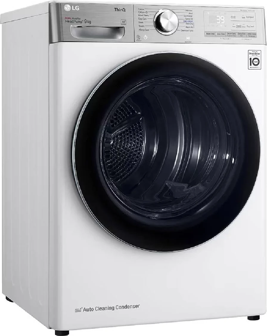 Tharëse rrobash LG RH90V9AV2QR 9 kg Dual Inverter Heat Pump A+++ Wi‑Fi e bardhë