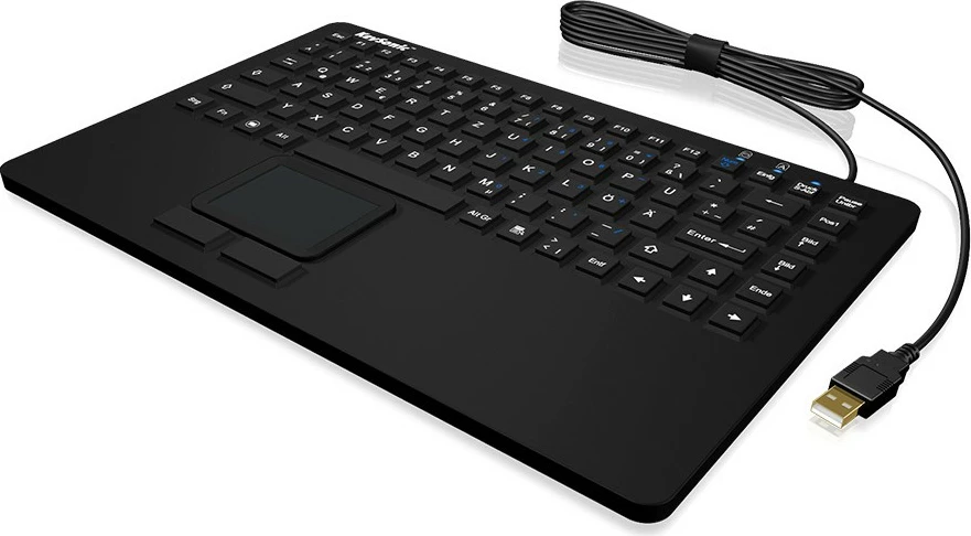 Tastierë KeySonic KSK-5230IN, touchpad + maus, silikon, IP68, USB, e zezë