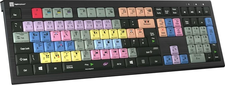 Tastierë LogicKeyboard GrassValley Edius Astra 2 UK për PC, me taste të personalizuara
