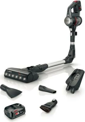 Fshesë elektrike vertikale Bosch Unlimited 7 BBS712A, pa qese, 0.3L, 40 min, e zezë/argjendtë