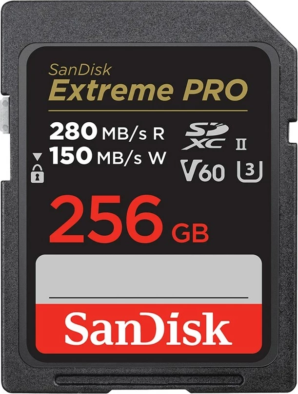 Kartelë memorie SanDisk Extreme PRO 256 GB SDXC UHS-II, E zezë