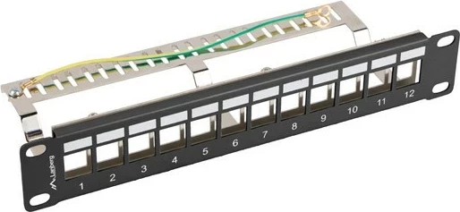 Patch panel LANBERG 12 porta, 1U, 10", i zi