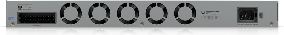 Switch Ubiquiti UniFi USW-Pro-XG-24-PoE, 24x RJ45 (16x 10G + 8x 2.5G), PoE 720W, Rack Mount, gri
