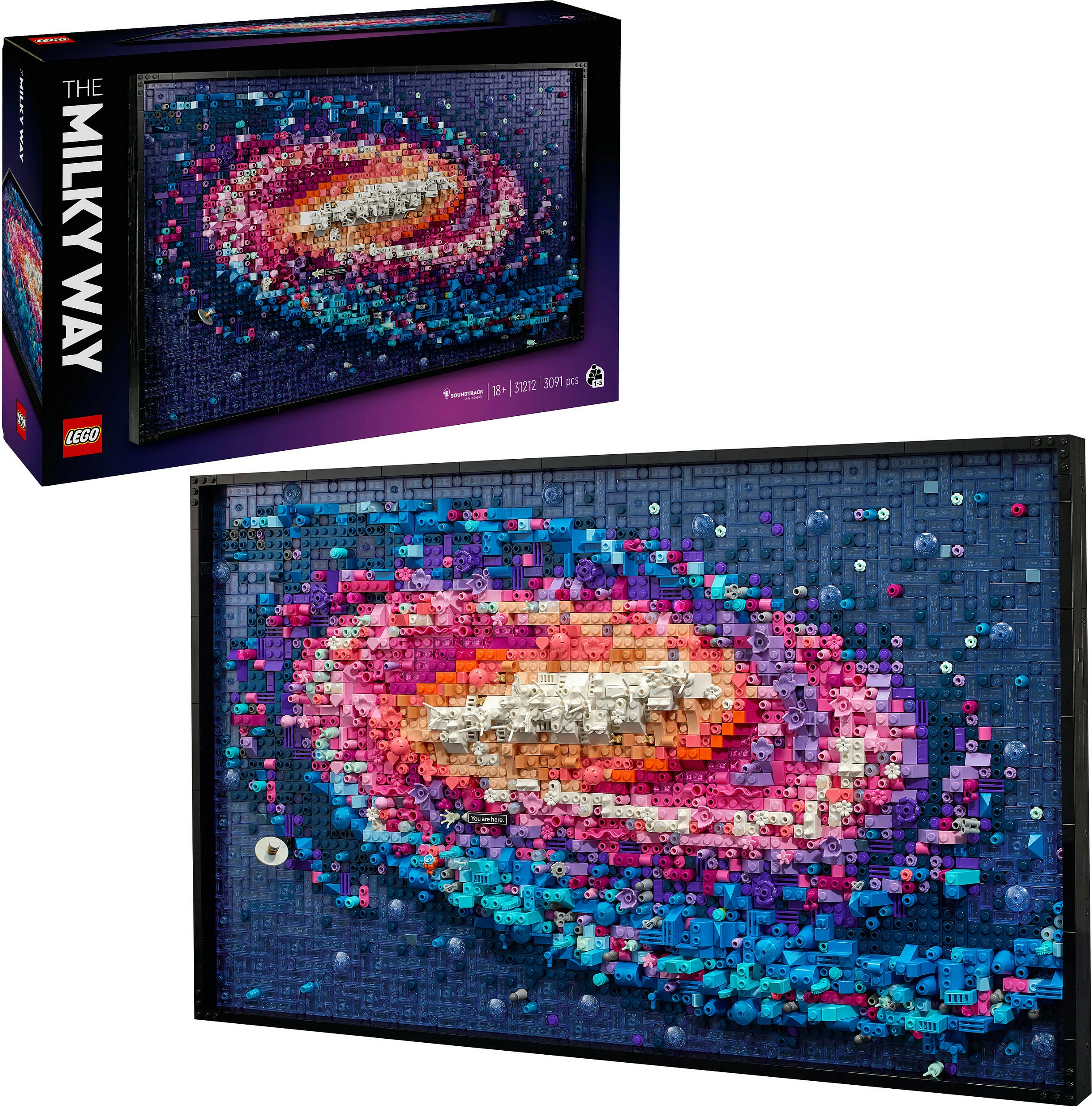 Set LEGO Galaxie Milky Way 31212, 3091 pjesë, mozaik dekorativ