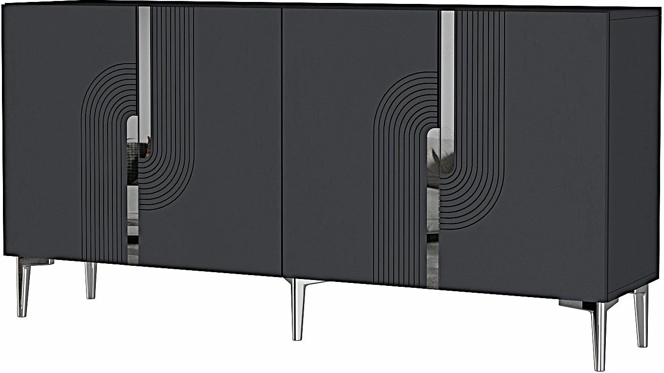 Konsol Skye Decor, Meyra 150, antracit, argjend