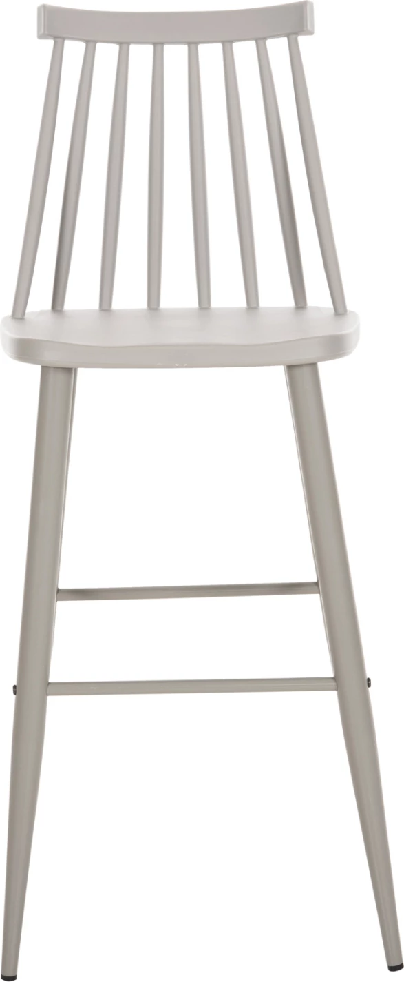 Karrige për bar, vend i lartë, VANESSA FH8459.20, gri PP & këmbë metalike gri, 47x48,5x107H cm., set prej 2 copë