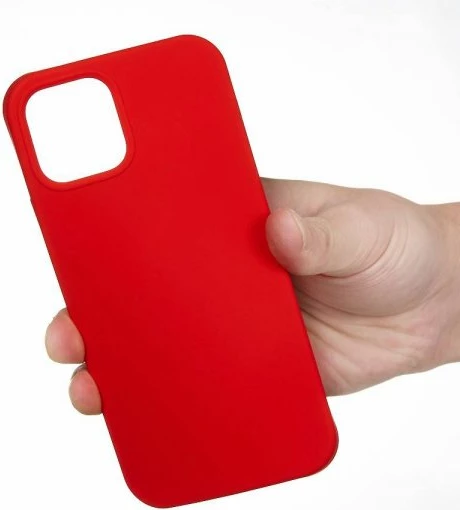 Mbështjellës ONASI 13390 për iPhone 13 Pro, silikon i lëngshëm, kuqe