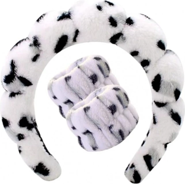 Set aksesorësh kozmetikë Ecarla White Panther O540BSZ për femra, 3 copë, e bardhë