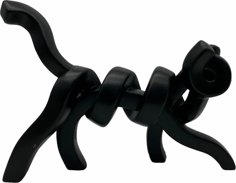 Dekor mace Belma, polirezine, e zezë, 30x8x22 cm