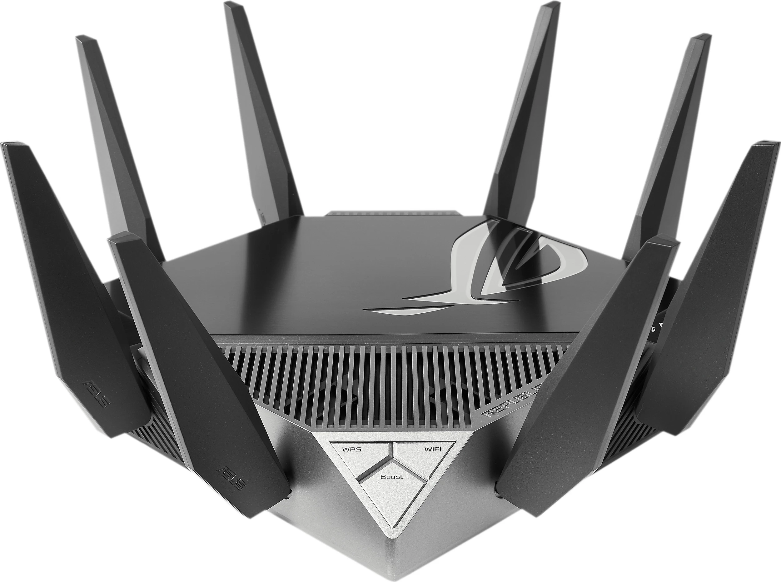 Router Wi‑Fi ASUS ROG Rapture GT-AXE11000, Tri-band WiFi 6E, 2.5G WAN/LAN, 8 antena, i zi