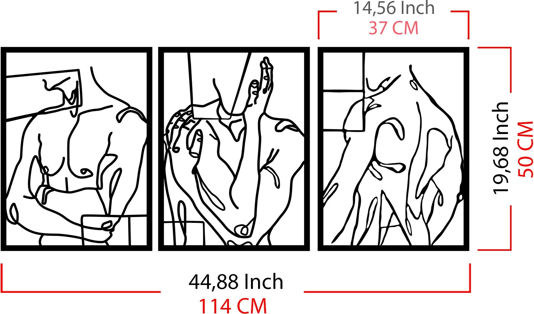 Aksesor dekorativ metalik për mur, Wallity, Cool Man 3