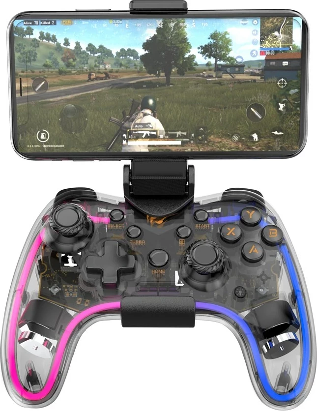Gamepad Havit G180BT, Wireless, Transparent