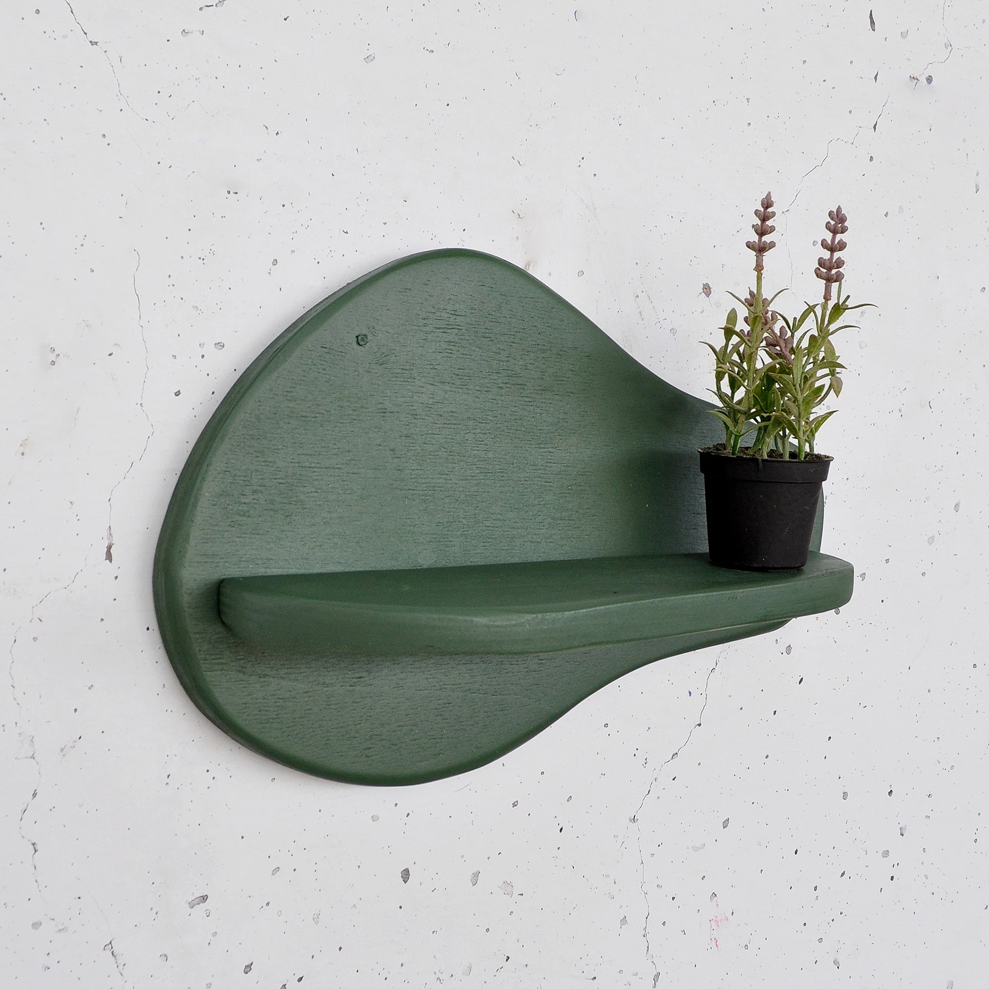 Raft dekorativ muri prej druri, ngjyrë e gjelbër, Skye Decor, Meh220