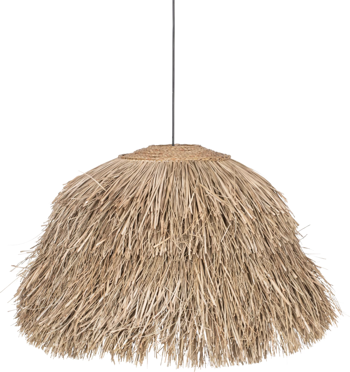 Llambë tavani në formë shkurre prej bari pandan, ngjyrë natyrale, 60x60x50H cm, FH7775