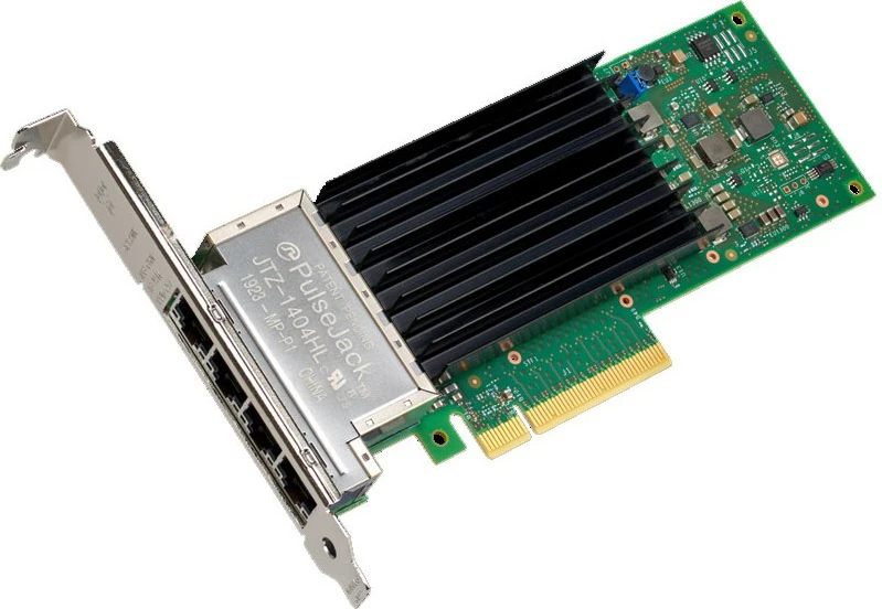 Kartë rrjeti Intel X710-T4L, PCI Express, Ethernet 10000 Mbit/s, e zezë, e gjelbër, gri
