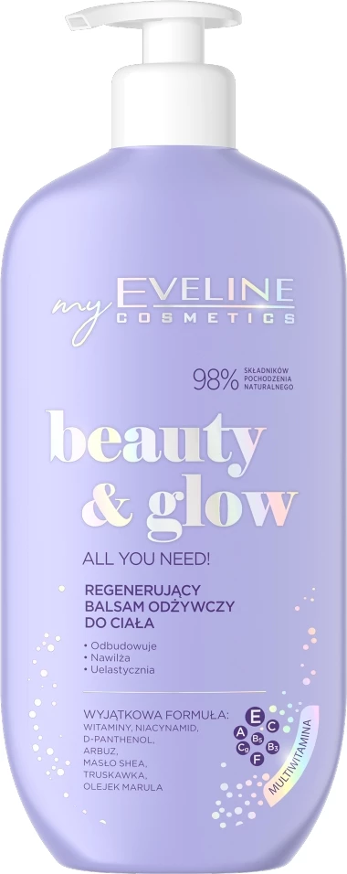 Balsam trupi Eveline Cosmetics Beauty & Glow për femra 350ml