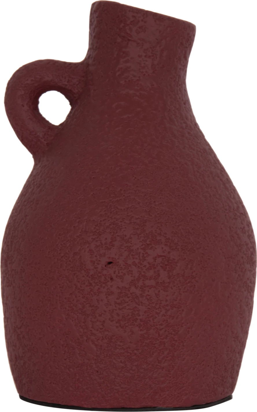 Vazo dekorative tavoline, terrakotë, ngjyrë e kuqe e errët, DECANT FH4667.06L, 14x21cm