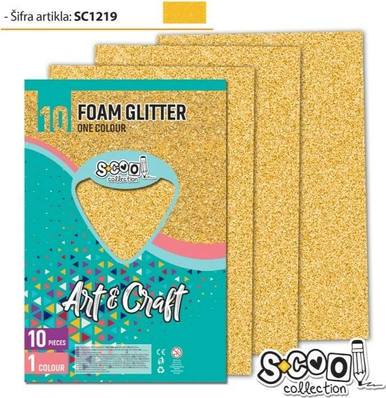 Osh Leter Dekoruese Me Xixa Gold 20X30Cm 1/10 Sc1219