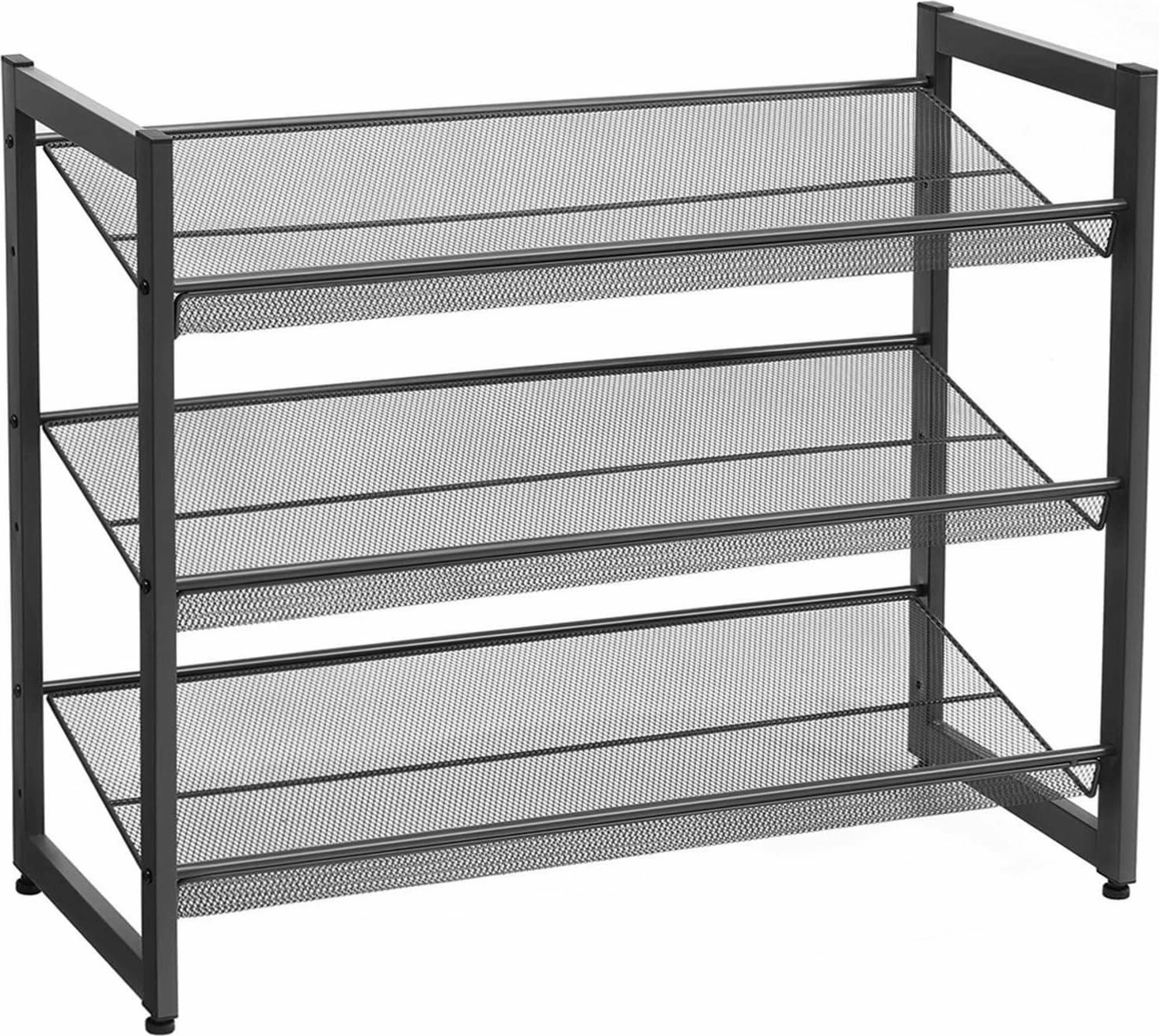 Raft këpucësh Leobert 5903332063451, 3 rafte rrjetë, 74 x 31 x 63 cm, i zi