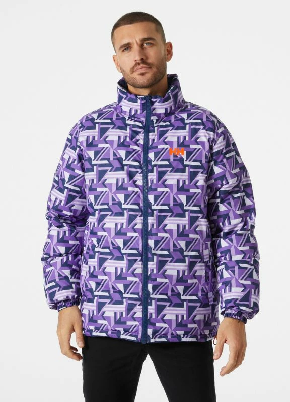 Jakne për meshkuj Helly Hansen YU 23 Revesible Puffer, ngjyrë vjollcë dhe blu marine [Madhësia: L]