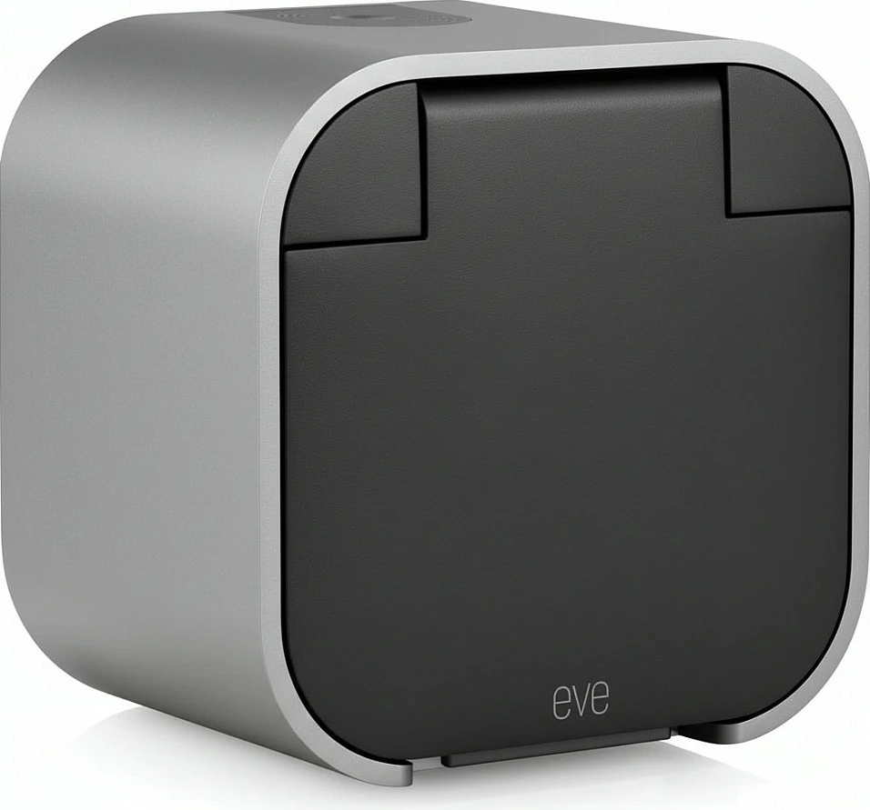 Prizë smart Eve Systems Eve Energy Outdoor, për ambient të jashtëm, gri/zezë