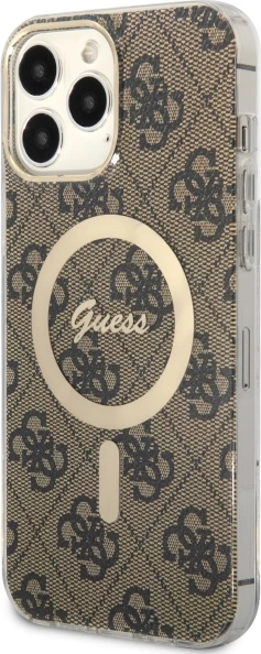 Mbështjellës Guess 4G MagSafe për iPhone 13 Pro Max 6.7", kafe