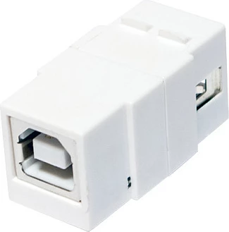 Keystone adapter USB 2.0 LogiLink, USB-A F në USB-B F, i bardhë